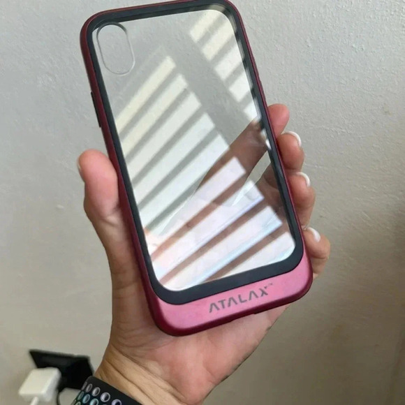 ATALAX Transparent Red Protective Phone Case – Compatible with iPhone X/XR - Picture 2 of 3